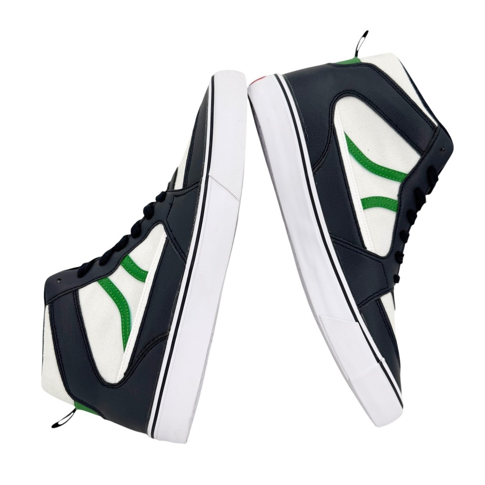 Airwalk Grind High Top Sneakers Mens Sz 10 Navy White Green Comfort Footbed NWOB